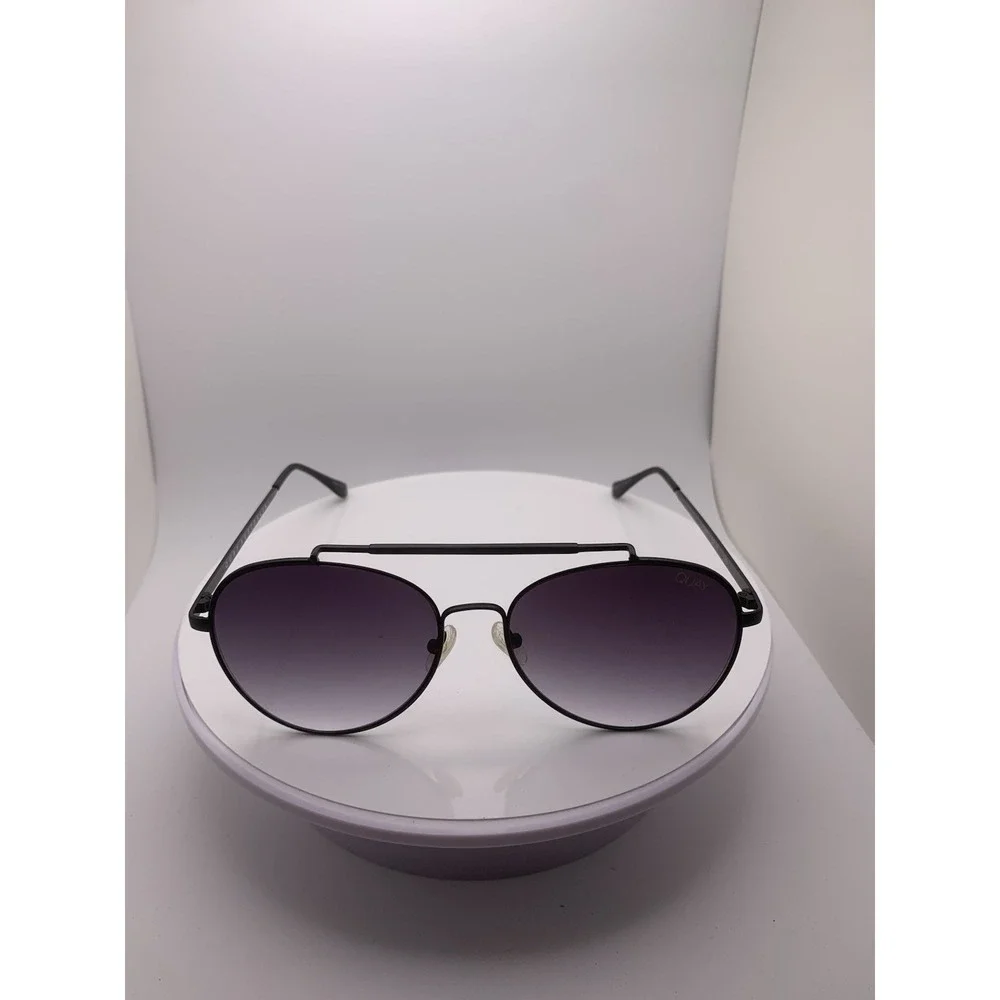 Quay Australia LICKETY SPLIT Black Aviator Sunglasses